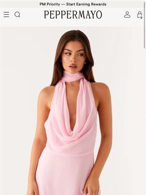 Pepper Mayo Chantal Backless Scarf Neck Mini Dress